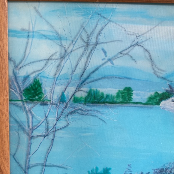 Vintage Framed Hologram “Deer In The Mountains” - Picture 8 of 12